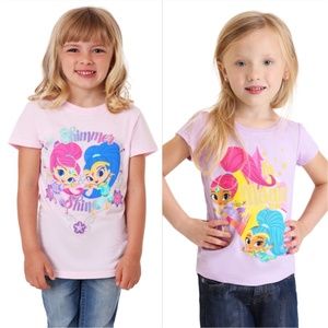 SHIMMER AND SHINE SILVER GLITTER T-SHIRT
